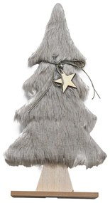 LUSH dekoratív karácsonyfa szőrmével 41 cm - többféle színben Termék színe: Világosszürke
