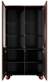 Sonatia II vitrin 100 cm négyajtós - bordó