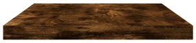 4 db füstös tölgy színű szerelt fa fali polc 40 x 20 x 1,5 cm