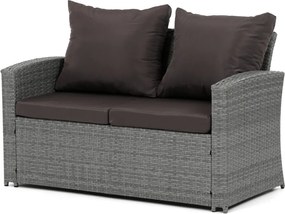 Kerti bútor garnitúra, polyrattan, szürke, AZ-F1911 GREY