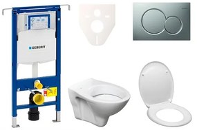 Fali WC szett Geberit előtétfalas szereléshez + Ceramia S-Line Pro WC 111.355.00.5ND3