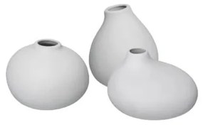 Világosszürke porcelán váza készlet 3 db-os (magasság 9 cm) Nona – Blomus