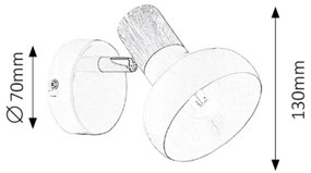 Rabalux 5943 - Fali spotlámpa HOLLY 1xE14/40W/230V fehér