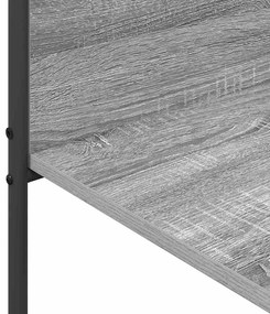 Ruhafogó polcokkal tárolóval Szürke 120 x 44 x 160 cm Faanyag