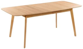 Világosbarna kihúzható étkezőasztal 150/190 x 90 cm MADOX Beliani