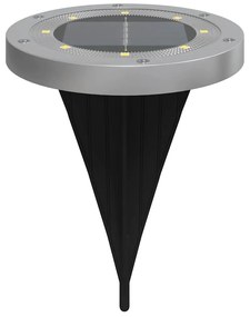 vidaXL 4 db meleg fehér napelemes kültéri talajlámpa tüskével