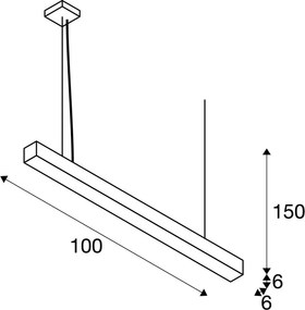 SLV Q-LINE 1000932 Függőlámpa 3x46W/LED 4000K 2300LM IP20