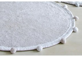 Világosszürke mosható kézi szövésű pamut gyerek szőnyeg ø120 cm Bubbly – Lorena Canals