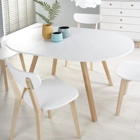 Ruben Bővíthető Étkezőasztal 102-142cm Fehér - Natúr