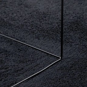 OVIEDO fekete rövid szálú szőnyeg Ø 120 cm