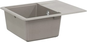 vidaXL Mosogató Szürke 560 x 460 mm 80% Kvarc és 20% Gyanta