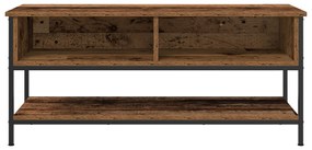TV Szekrény Régi Fa 100x35x45 cm Műanyag Fa és Acél