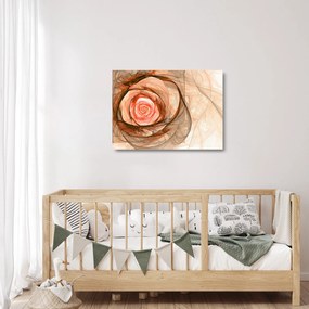 Kép - művészi rózsa (üvegen) (70x50 cm)