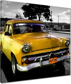 Vászonkép 50x50 Kubai sárga autó