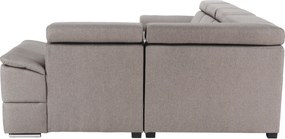 Ülőgarnitúra, szükésbarna Taupe, balos kivitel, SEGORIA ROH U