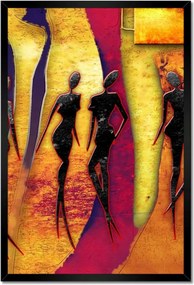 Poszterek keretben 40x60 Táncoló afrikai nők