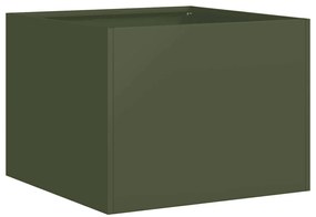 vidaXL olívazöld acél növénytartó 40x40x30 cm