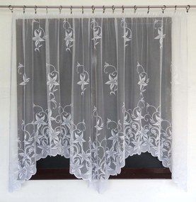 Mg Függöny jacquard 3057 hullám Fehér 300x160 szalaggal