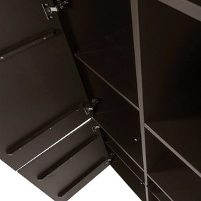 Sötétbarna borovi fenyő moduláris szekrény 108x215 cm Meggy – WOOOD