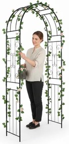 Kerti pergola rács boltív fém támaszték kúszónövényekhez dekoratív