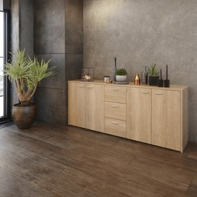 Kombinált komód, sonoma tölgy, HUGOS 180
