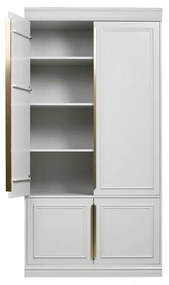 Világosszürke borovi fenyő ruhásszekrény klasszikus ajtóval 110x215 cm Organize – BePureHome
