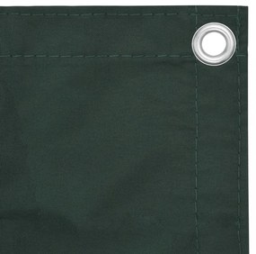 sötétzöld oxford-szövet erkélyparaván 120 x 500 cm