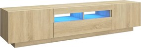 vidaXL sonoma tölgy színű TV-szekrény LED-lámpákkal 180 x 35 x 40 cm