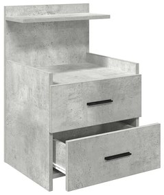 2 fiókos éjjeliszekrény betonszürke 40 x 36,5 x 62 cm
