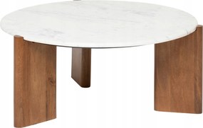 Dohányzóasztal Nanda1 mangófa fehér nappali elegáns modern stílus