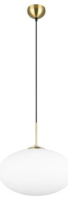 Fehér-aranyszínű függőlámpa üveg búrával ø 40 cm Fomento – Trio