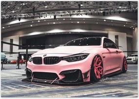 Poszterek 100x70 Rózsaszín Bmw Autó
