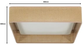 Brilagi-LED Dimmelhető lámpatest VELVET SQUARE LED/36W/230V Wi‑Fi Tuya + távirányító barna