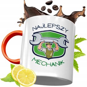 Narancssárga Bögre Szerelőnek Tökéletes Ajándék fényképes nyomtatással