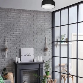 SIRJA mennyezeti lámpa 1xE27/60W/230V, 35 cm átmérő, fekete