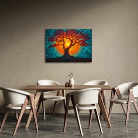 Kép - Az élet fája és a nap mozaikban (70x50 cm)