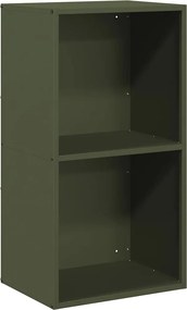 vidaXL olívazöld hidegen hengerelt acél tűzifatároló 40x30x75 cm