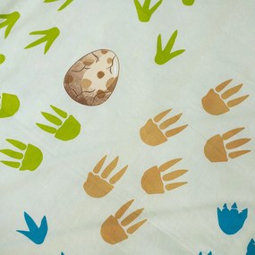 Pamut ágynemű kiságyba DINO BABIES fehér Ágyneműhuzat mérete: 40 x 60 cm | 100 x 135 cm