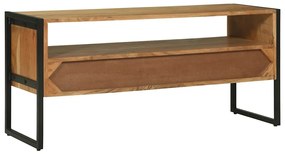 TV szekrény fiókkal Barna 100 x 35 x 50 cm Tömör akácfa