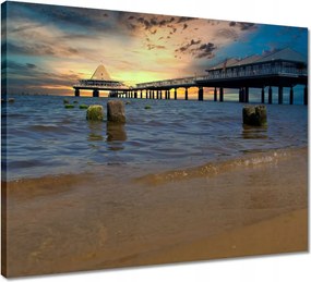 Vászonkép 50x40 Naplemente a tengerparton