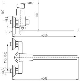 RAV Slezák CO153.5 - COLORADO kádcsaptelep fényes króm
