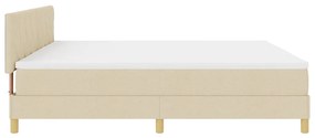 Box Spring Ágy Matraccal és LED Krém 200x200 cm Szövet