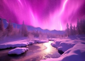 Poszter 70x50cm Aurora az ég felett