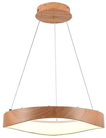 LED Csillár zsinóron LED/25W/230V 3000K ø 50 cm barna