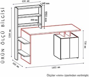 Melis Walnut and Anthracite íróasztal