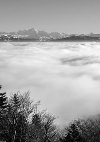 Poszter 29,7x42cm Alpesi kilátás a felhők felett, Assaf Frank