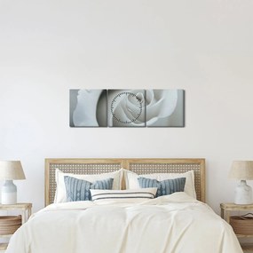 Kép - Fehér rózsa (órával) (90x30 cm)