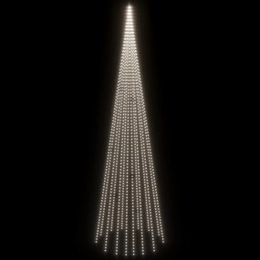karácsonyfa zászlórúdon 1134 hideg fehér LED-del 800 cm