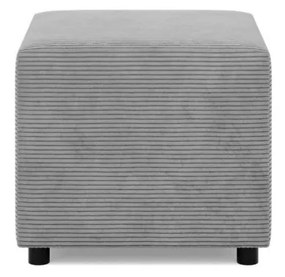 Zeus puff, kordbársony, 50x50, szürke