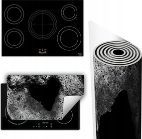 Vinil Tűzhelyvédő Szőnyeg Asztallap 90x52 fekete szív